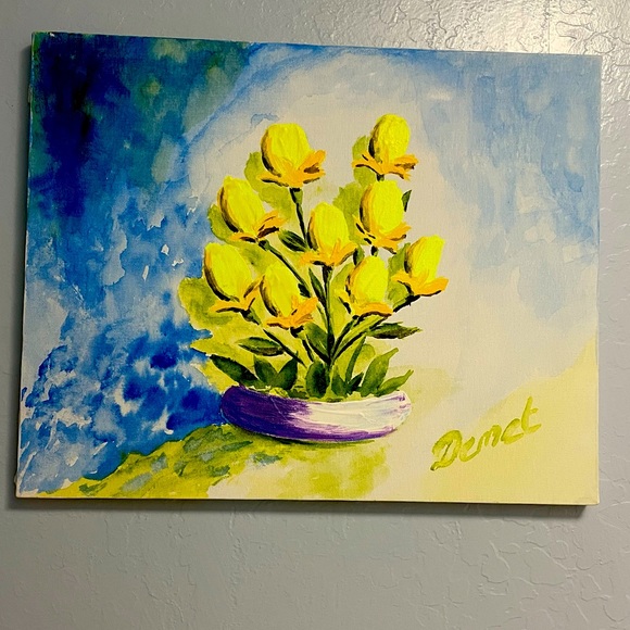 Original Painting: Touch of Nature in Yellow ~30*16 inches